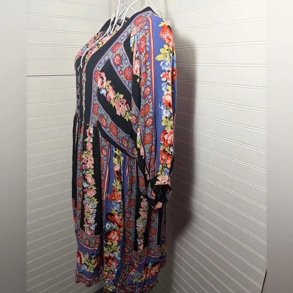 Umgee Floral Boho Dress - Blue and Pink - Picture 8 of 8